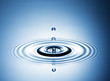 Wassertropfen klare Tropfen blau 3