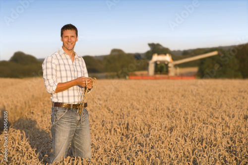Photo: Farmer in wheat field Farmer in wheat field