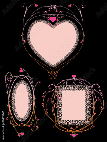 Vector: etiquetas romanticas etiquetas romanticas