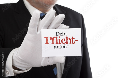 Photo: Dein Pflichtanteil - Serie weiße Handschuhe Dein Pflichtanteil - Serie weiße Handschuhe