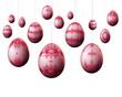 Illustration: elegant red decorated Easter Eggs elegant red decorated Easter Eggs