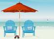 Vector: Adirondack Chairs at Beach Adirondack Chairs at Beach