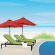 Vector: Relaxing Resort on Beach Relaxing Resort on Beach