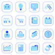 Business icons - blue series Business icons - blue series