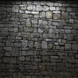 illuminated stone wall