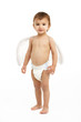 Photo: Studio Portrait Of Toddler Wearing Nappy And Angel Wings Studio Portrait Of Toddler Wearing Nappy And Angel Wings