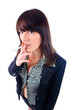 Woman smoking a cigarette