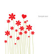 flower card with heart