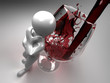 Men with glass of wine