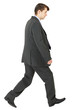 Walking businessman isolated on white background