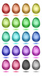 Easter glass eggs