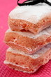 Close-up de biscuits roses de Reims Close-up de biscuits roses de Reims