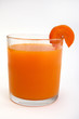 Photo: Carrot juice in glass. Carrot juice in glass.
