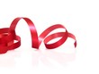 Red ribbon on white background Red ribbon on white background