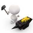 Human reforging the economy - a 3d image