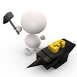 Human reforging the economy - a 3d image