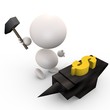 Human reforging the economy - a 3d image