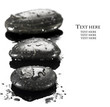 Photo en ligne au meilleur prix spa stones with water drops