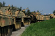 Line of soviet tanks