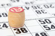 Wooden barrel lotto with number thirteen Wooden barrel lotto with number thirteen