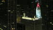 Chicago night time-lapse with clock-tower