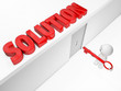 a cute 3D guy attains a solution (3D happyman isolated series)