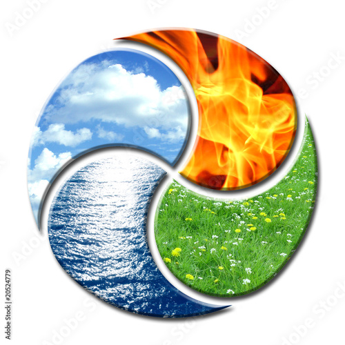 Photo: Vier Elemente wie Yin Yang Vier Elemente wie Yin Yang