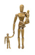 Mother with two small children