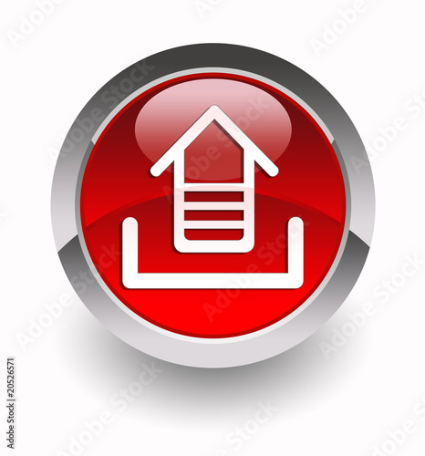 Illustrazione: ''Upload'' glossy icon ''Upload'' glossy icon