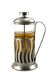French press with tea