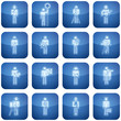 Cobalt Square 2D Icons Set: Occupation