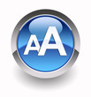 ''Text size'' glossy icon ''Text size'' glossy icon