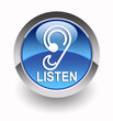 ''Ear'' glossy icon ''Ear'' glossy icon