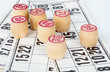 Kegs bingo, against playing cards Kegs bingo, against playing cards