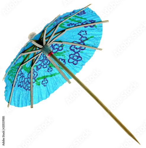 Photo : mini ombrelle chinoise bleue décoration fond blanc mini ombrelle chinoise bleue décoration fond blanc