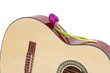 a yellow acoustic guitar isolated on white a yellow acoustic guitar isolated on white