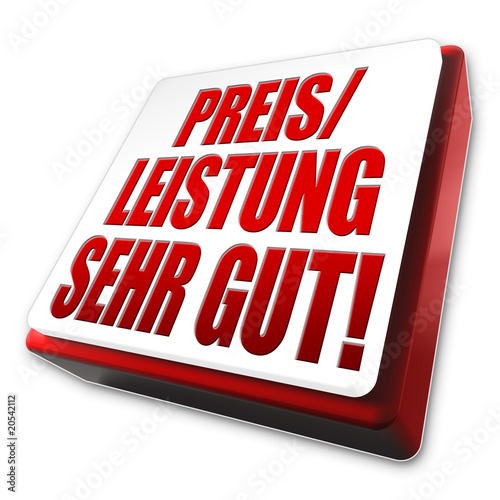 Preis / Leistung sehr gut! Button, Icon