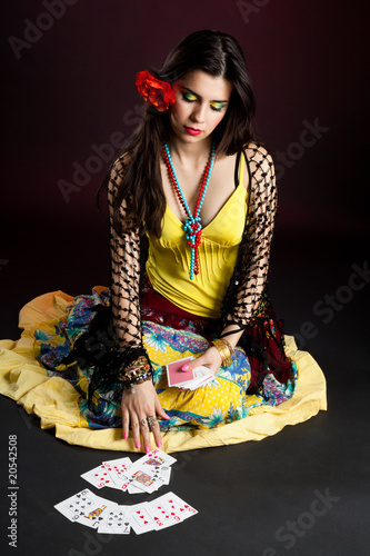 Photo: Gypsy tell fortunes by cards Gypsy tell fortunes by cards