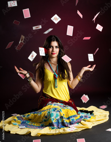 Photo: Gypsy woman with and cards Gypsy woman with and cards