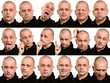 Set of useful faces isolated on white