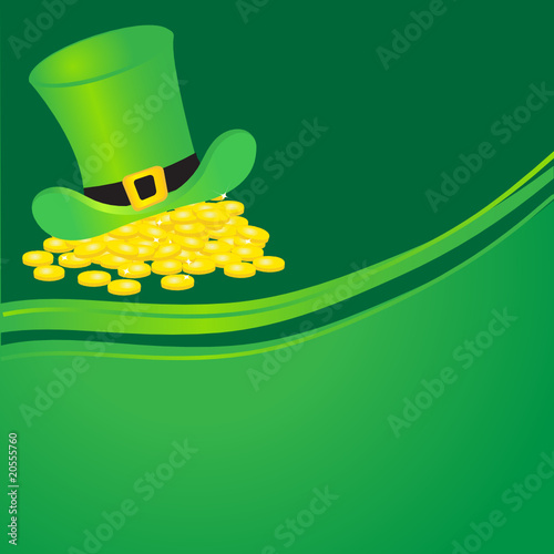Leprechauns hat and gold coins.