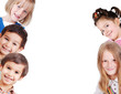 Banner with children faces