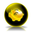 Money box glossy icon Money box glossy icon