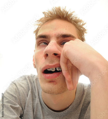 Photo: Tired bored student Tired bored student