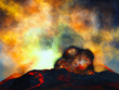 Young volcano being born