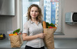 Beautiful woman in kitchen