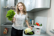 Beautiful woman in kitchen