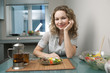 Beautiful woman in kitchen