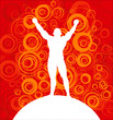 Silhouette of the champion.