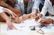 Teamwork - Business hands working with documents